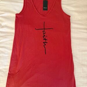 Brand New, Red Sleeveless Faith Tank Top